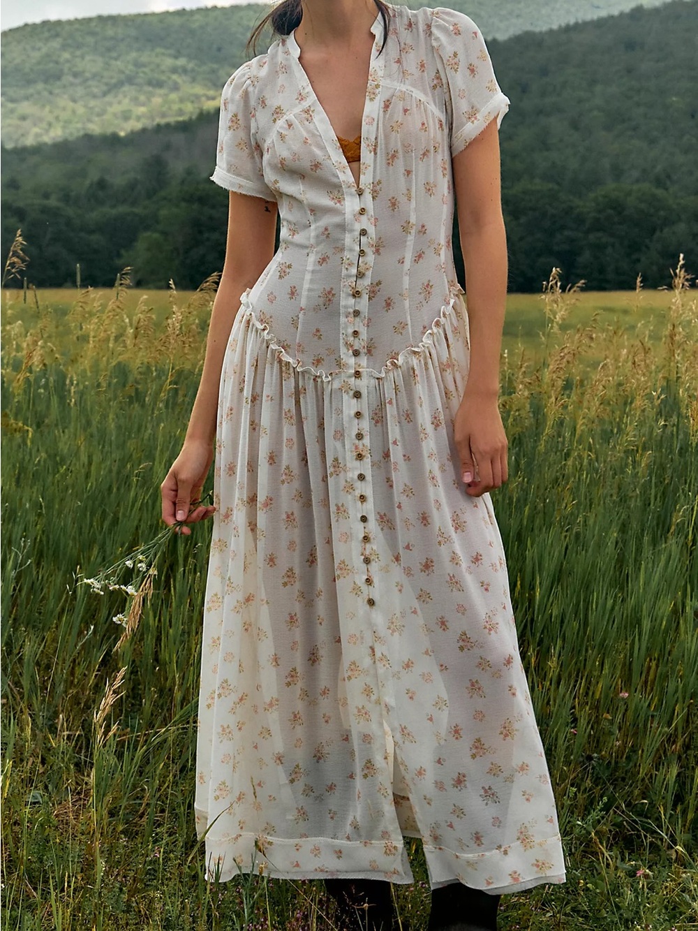 Free People Falling Petals Maxi Dress